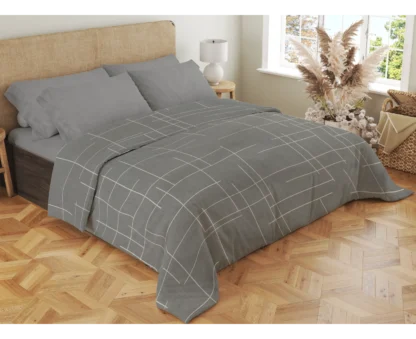 Σετ σεντόνια 4τμχ υπέρδιπλα 240x270-180x200+35 Βαμβακερά 100% εμπριμέ/μονόχρωμα 007443011Σ68Χ82