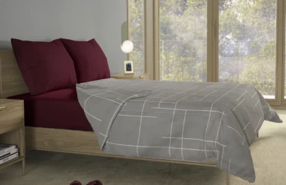 Σετ σεντόνια 4τμχ υπέρδιπλα 240x270-180x200+35 Βαμβακερά 100% εμπριμέ/μονόχρωμα 007443011Σ68Χ84 - Image 5