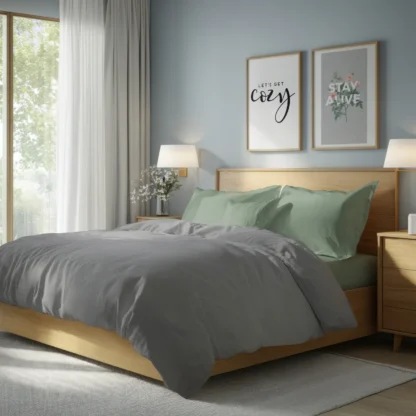 Σετ σεντόνια 4τμχ υπέρδιπλα 240x270-180x200+35 Βαμβακερά 100% μονόχρωμα 007446011Χ82-87